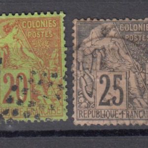 FRENCH COLONIES 1881 VFU LOT