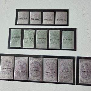 RARE 1884 BECHUANALAND UNAPPROPRIATED DIE IMPF PLATE PROOFS OVERPRINTED SPECIMEN